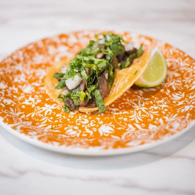 Mushroom taco.