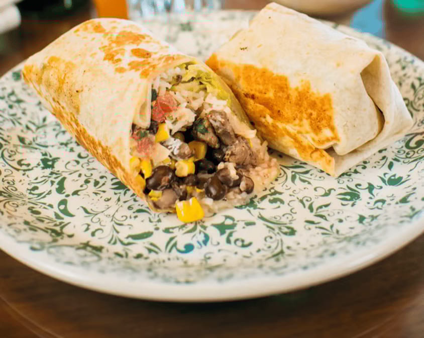 Carne asada burrito.