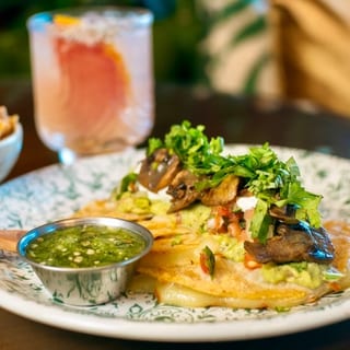 Mushroom quesadilla