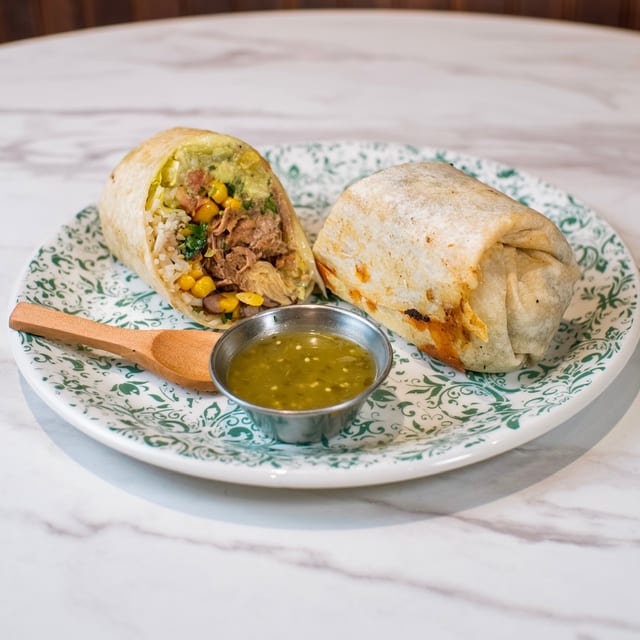 Carnitas burrito.