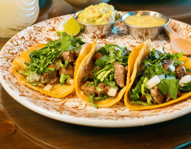 Carne asada taco.